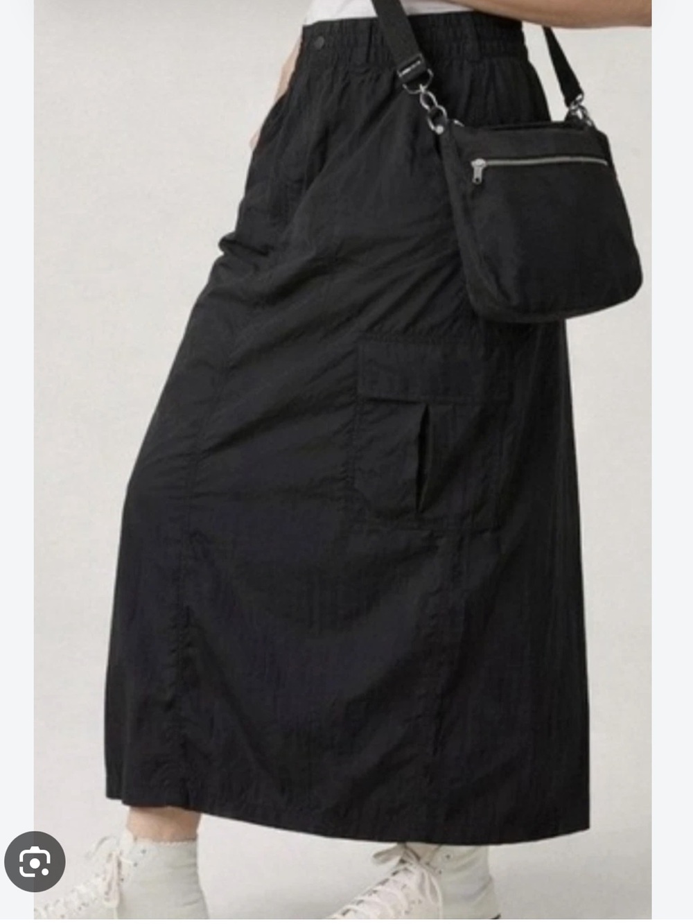 aerie Black Cargo Skirt